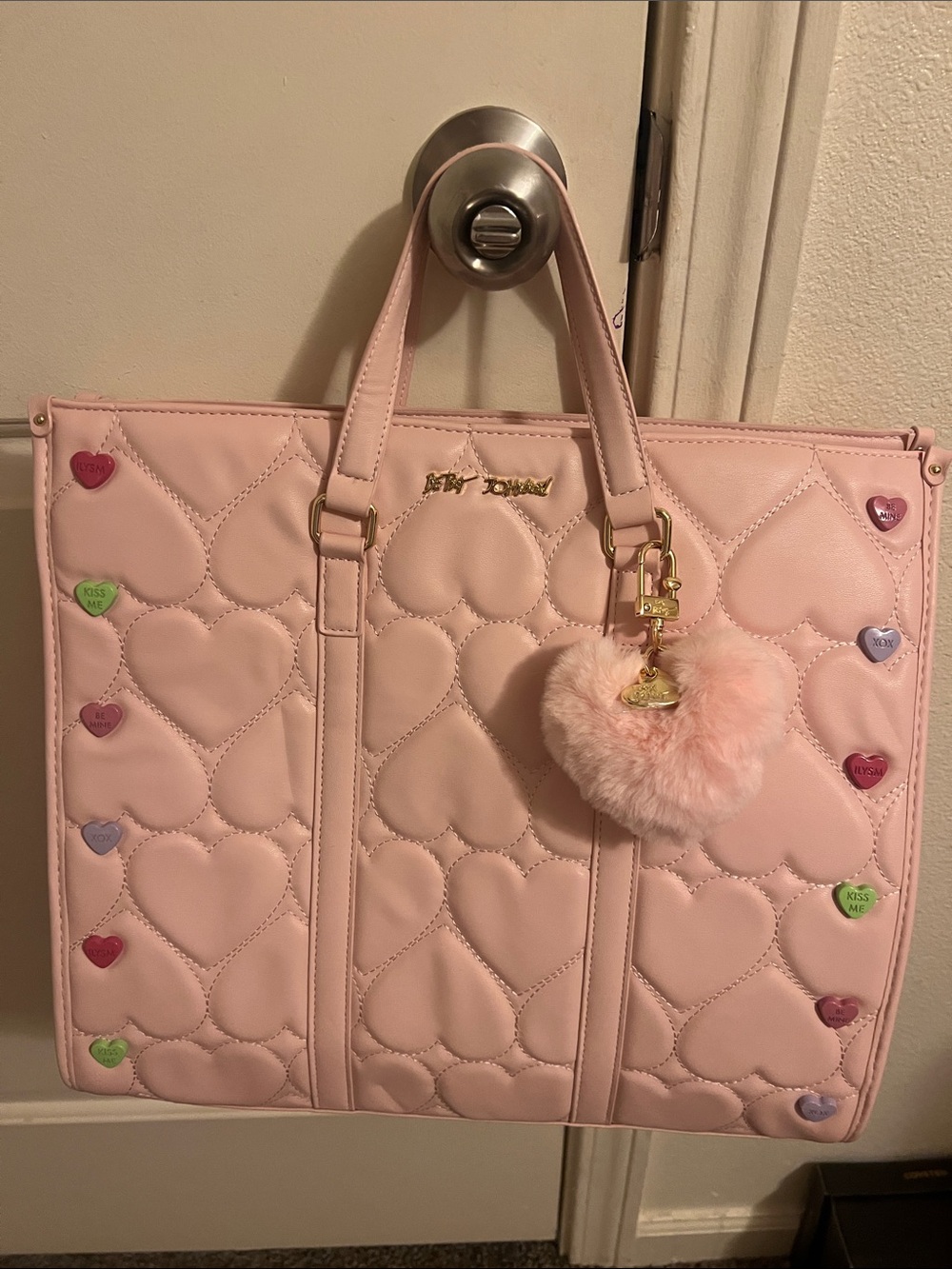 NWT Viral Betsey Johnson Conversation Hearts Tote